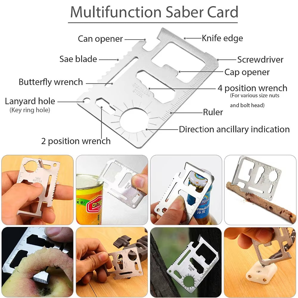 Emergency Survival Kit Gear Professional Militaryfirst Aid Kitl Equipment for Men Dad Husband Who like Hiking Camping Outdoor