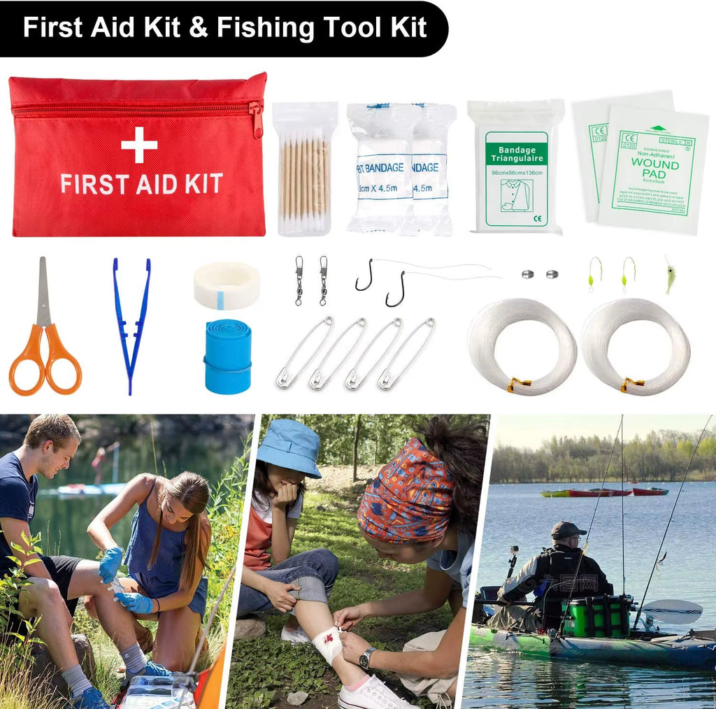 Emergency Survival Kit Gear Professional Militaryfirst Aid Kitl Equipment for Men Dad Husband Who like Hiking Camping Outdoor
