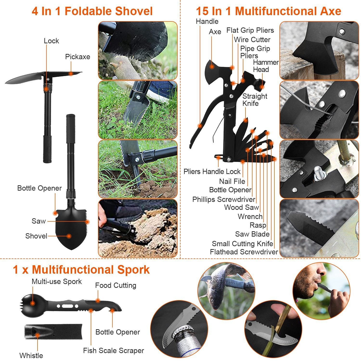 121 Pcs Per Set Survival Kits Professional Emergency Bag