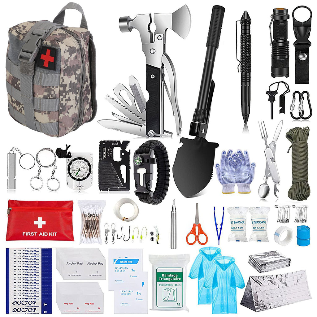 125 Pcs Survival Kits Professional Emergency Bag