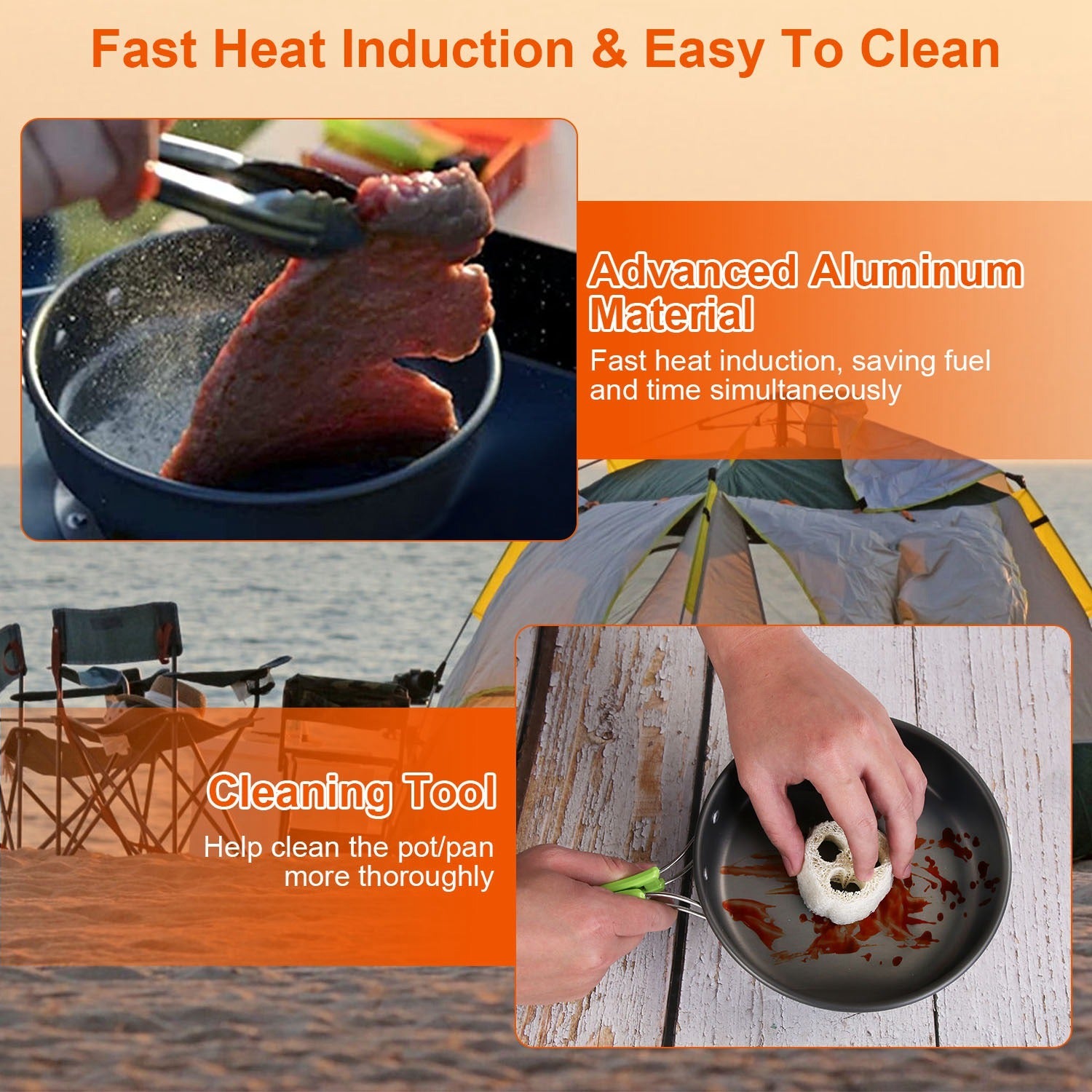 16 Pcs Emergency Cooking Ware Set